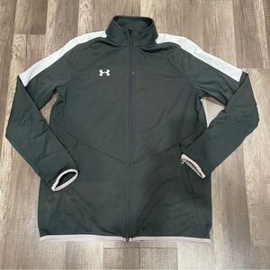 Under Armour Men's Gray and White Performance Zipper Jacket